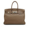 HERMES BIRKIN 35 ETOUPE VEAU GULLIVER HAND BAG 2007 SQUARE K PALLADIUM HARDWARE 90319921