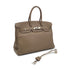 HERMES BIRKIN 35 ETOUPE VEAU GULLIVER HAND BAG 2007 SQUARE K PALLADIUM HARDWARE 90319921