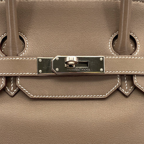 HERMES BIRKIN 35 ETOUPE VEAU GULLIVER HAND BAG 2007 SQUARE K PALLADIUM HARDWARE 90319921
