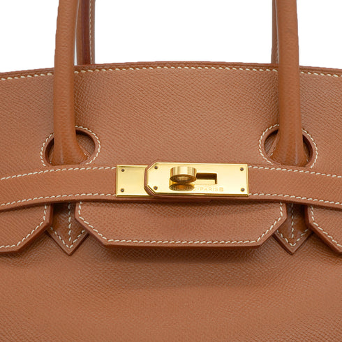 HERMES BIRKIN 35 GOLD COUCHEVEL HAND BAG 1999 SQUARE C GOLD HARDWARE 90335043