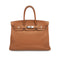 HERMES BIRKIN 35 GOLD TAURILLON CLEMENCE HAND BAG 2005 SQUARE I PALLADIUM HARDWARE 90340910
