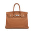 HERMES BIRKIN 35 GOLD TAURILLON CLEMENCE HAND BAG 2005 SQUARE I PALLADIUM HARDWARE 90340910