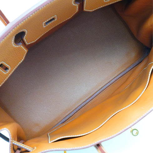 HERMES BIRKIN 35 GOLD TOGO HAND BAG 2000 SQUARE D GOLD HARDWARE 90349282