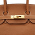 HERMES BIRKIN 35 GOLD TOGO HAND BAG 2004 SQUARE H GOLD HARDWARE 90338876