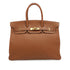 HERMES BIRKIN 35 GOLD TOGO HAND BAG 2004 SQUARE H GOLD HARDWARE 90343930