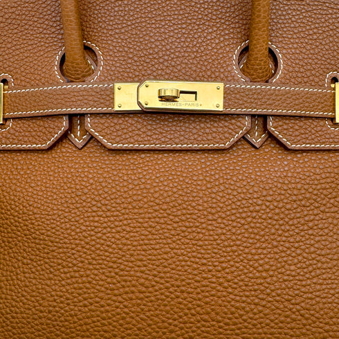 HERMES BIRKIN 35 GOLD TOGO HAND BAG 2005 SQUARE I GOLD HARDWARE 90313664