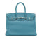 HERMES BIRKIN 35 BLUE JEAN TOGO HAND BAG 2005 SQUARE I PALLADIUM HARDWARE 90330698