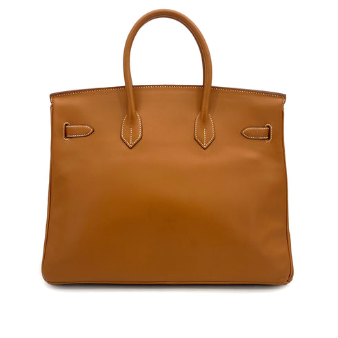 HERMES BIRKIN 35 GOLD VEAU CHAMONIX HAND BAG 1995 CIRCLE Y GOLD HARDWARE 90323188