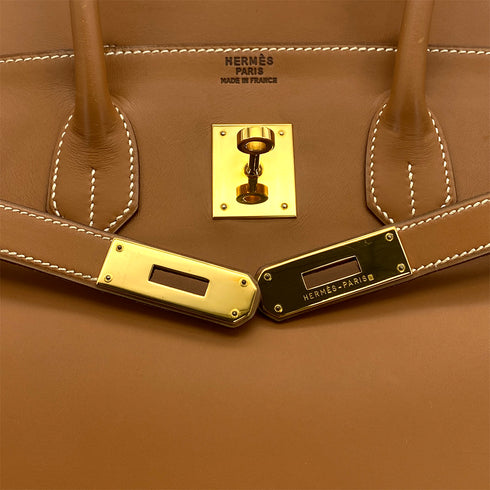 HERMES BIRKIN 35 GOLD VEAU CHAMONIX HAND BAG 1995 CIRCLE Y GOLD HARDWARE 90323188