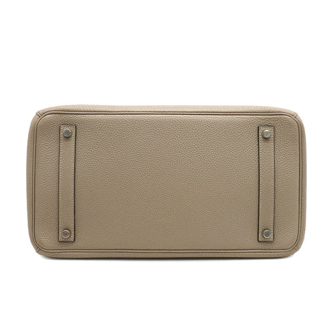HERMES BIRKIN 35 GRIS TOURTERELLE TOGO HAND BAG 2009 SQUARE M PALLADIUM HARDWARE 90334516