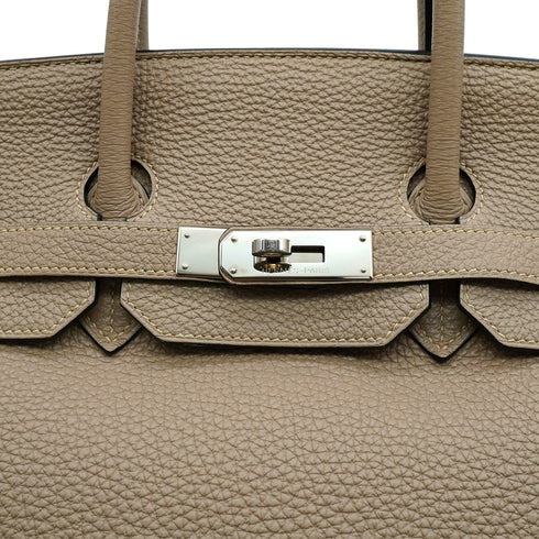 HERMES BIRKIN 35 GRIS TOURTERELLE TOGO HAND BAG 2009 SQUARE M PALLADIUM HARDWARE 90334516
