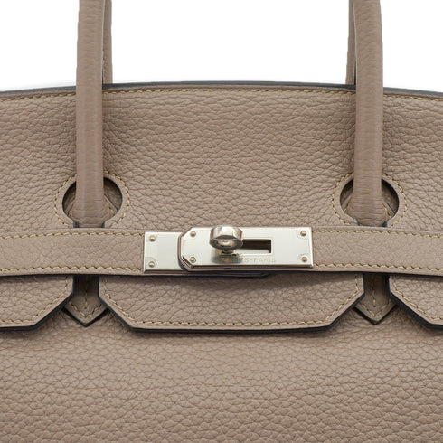 HERMES BIRKIN 35 GRIS TOURTERELLE TOGO HAND BAG 2010 SQUARE N PALLADIUM HARDWARE 90335804