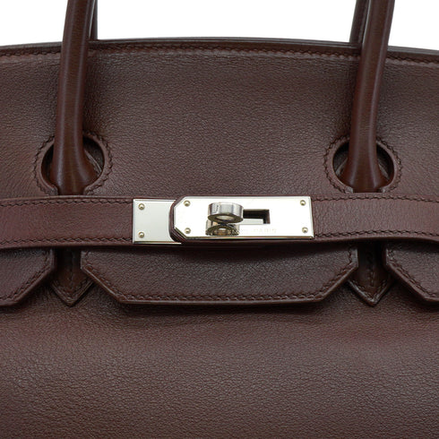 HERMES BIRKIN 35 HAVANE VEAU GULLIVER HAND BAG 2006 SQUARE J PALLADIUM HARDWARE 90331396