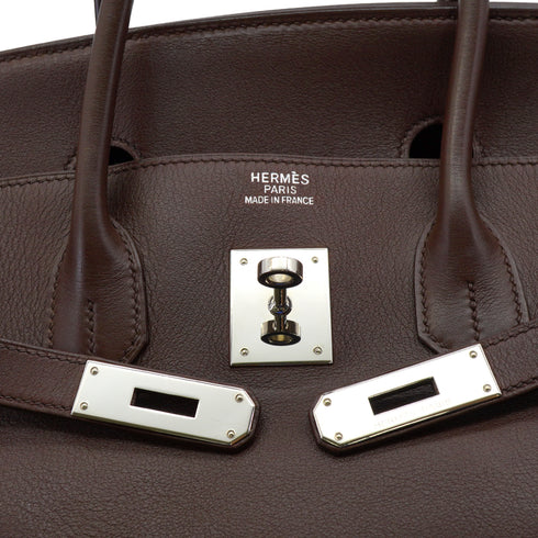 HERMES BIRKIN 35 HAVANE VEAU GULLIVER HAND BAG 2006 SQUARE J PALLADIUM HARDWARE 90331396