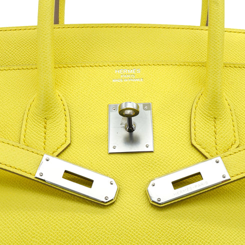HERMES BIRKIN 35 LIME EPSOM HAND BAG 2013 SQUARE Q PALLADIUM HARDWARE 90334301