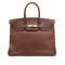 HERMES BIRKIN 35 MARRON FONCE ARDENNES HAND BAG 1999 SQUARE C GOLD HARDWARE 90321161