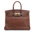 HERMES BIRKIN 35 MARRON FONCE ARDENNES HAND BAG 1999 SQUARE C GOLD HARDWARE 90321161