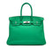 HERMES BIRKIN 35 MENTHE TAURILLON CLEMENCE HAND BAG 2012 SQUARE P PALLADIUM HARDWARE 90324743