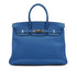 HERMES BIRKIN 35 MYKONOS TAURILLON CLEMENCE HAND BAG 2011 SQUARE O PALLADIUM HARDWARE 90331419