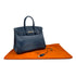 HERMES BIRKIN 35 NAVY BOX CALF HAND BAG 2001 SQUARE E PALLADIUM HARDWARE 90324143
