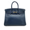 HERMES BIRKIN 35 NAVY BOX CALF HAND BAG 2001 SQUARE E PALLADIUM HARDWARE 90324143
