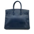 HERMES BIRKIN 35 NAVY BOX CALF HAND BAG 2001 SQUARE E PALLADIUM HARDWARE 90324143