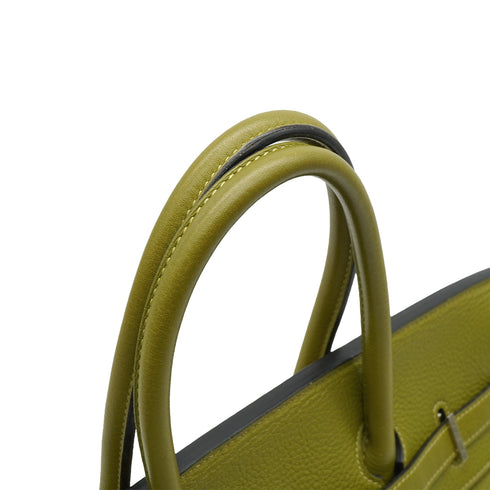 HERMES BIRKIN 35 PISTACHIO TOGO HAND BAG 2008 SQUARE L PALLADIUM HARDWARE 90340175