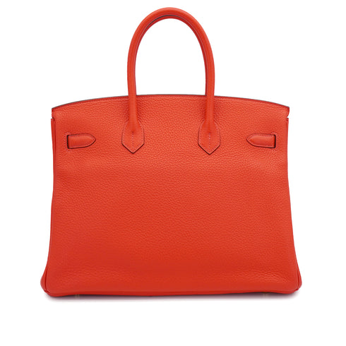HERMES BIRKIN 35 ROSE JAIPUR TAURILLON CLEMENCE HAND BAG 2015 T STAMP GOLD HARDWARE 90335578