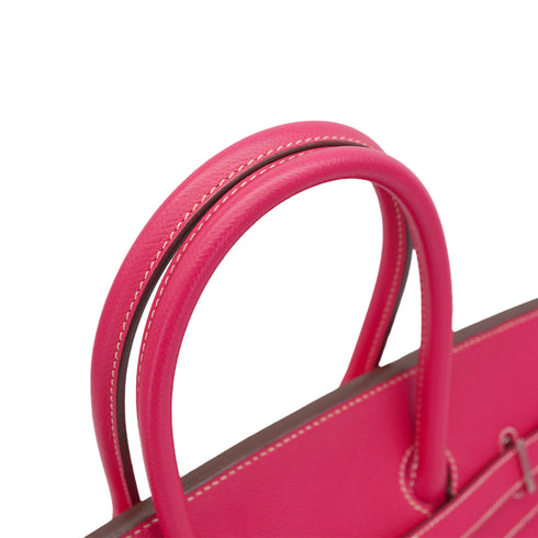 HERMES BIRKIN 35 ROSE TYRIEN VEAU EPSOM HAND BAG 2013 SQUARE Q PALLADIUM HARDWARE 90331279