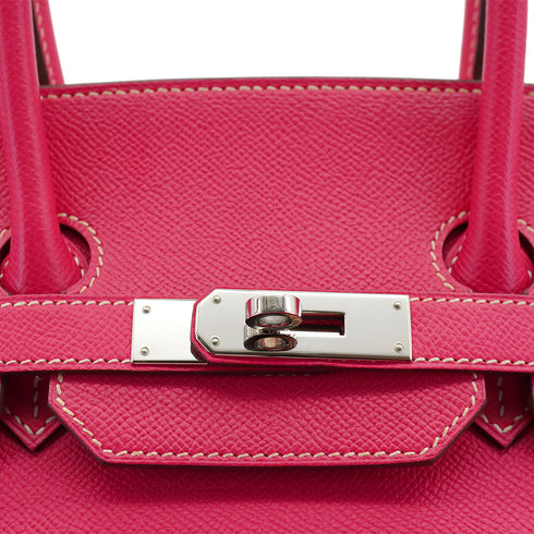 HERMES BIRKIN 35 ROSE TYRIEN VEAU EPSOM HAND BAG 2013 SQUARE Q PALLADIUM HARDWARE 90331279