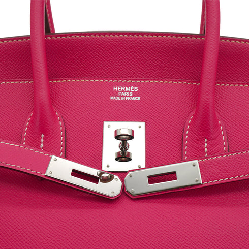 HERMES BIRKIN 35 ROSE TYRIEN VEAU EPSOM HAND BAG 2013 SQUARE Q PALLADIUM HARDWARE 90331279