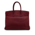 HERMES BIRKIN 35 ROUGE H TAURILLON CLEMENCE HAND BAG 2005 SQUARE I PALLADIUM HARDWARE 90342565