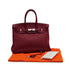 HERMES BIRKIN 35 ROUGE H TAURILLON CLEMENCE HAND BAG 2005 SQUARE I PALLADIUM HARDWARE 90342565