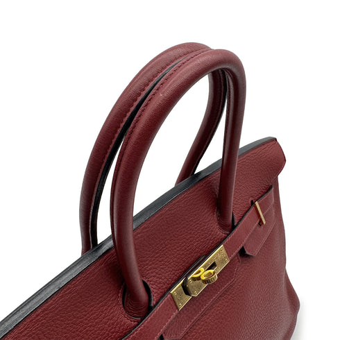 HERMES BIRKIN 35 ROUGE H TAURILLON CLEMENCE HAND BAG 2006 SQUARE J GOLD HARDWARE 90317873