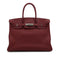 HERMES BIRKIN 35 ROUGE H TAURILLON CLEMENCE HAND BAG 2008 SQUARE L PALLADIUM HARDWARE 90322020