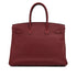 HERMES BIRKIN 35 ROUGE H TAURILLON CLEMENCE HAND BAG 2008 SQUARE L PALLADIUM HARDWARE 90322020