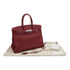 HERMES BIRKIN 35 ROUGE H TAURILLON CLEMENCE HAND BAG 2008 SQUARE L PALLADIUM HARDWARE 90322020