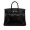 HERMES BIRKIN 35 SO BLACK BOX CALF HAND BAG 2011 SQUARE O BLACK HARDWARE 90346654