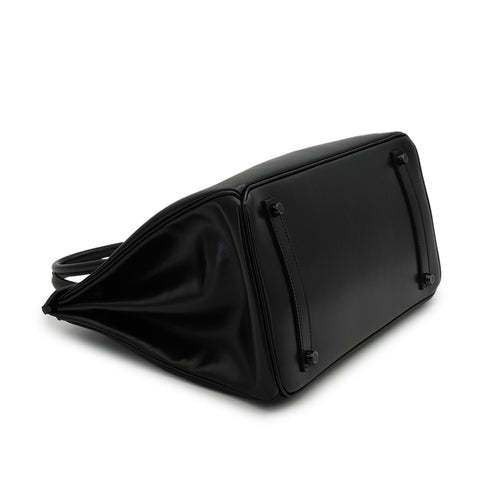 HERMES BIRKIN 35 SO BLACK BOX CALF HAND BAG 2011 SQUARE O BLACK HARDWARE 90346654