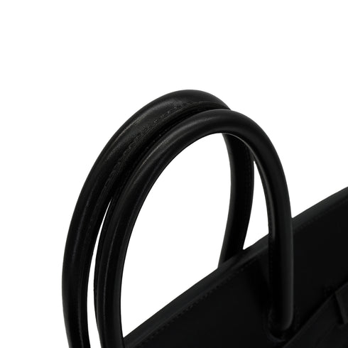 HERMES BIRKIN 35 SO BLACK BOX CALF HAND BAG 2011 SQUARE O BLACK HARDWARE 90346654