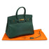 HERMES BIRKIN 35 VERT ARDENNES HAND BAG 2002 SQUARE F GOLD HARDWARE 90327990