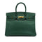 HERMES BIRKIN 35 VERT ARDENNES HAND BAG 2002 SQUARE F GOLD HARDWARE 90327990