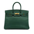 HERMES BIRKIN 35 VERT ARDENNES HAND BAG 2002 SQUARE F GOLD HARDWARE 90327990