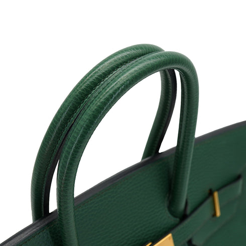 HERMES BIRKIN 35 VERT ARDENNES HAND BAG 2002 SQUARE F GOLD HARDWARE 90327990