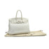 HERMES BIRKIN 35 WHITE TAURILLON CLEMENCE HAND BAG 2006 SQUARE J PALLADIUM HARDWARE 90338298