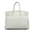 HERMES BIRKIN 35 WHITE TAURILLON CLEMENCE HAND BAG 2006 SQUARE J PALLADIUM HARDWARE 90338298