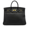 HERMES BIRKIN 40 BLACK ARDENNES HAND BAG 1997 SQUARE A GOLD HARDWARE 90335042