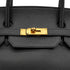 HERMES BIRKIN 40 BLACK ARDENNES HAND BAG 1997 SQUARE A GOLD HARDWARE 90335042