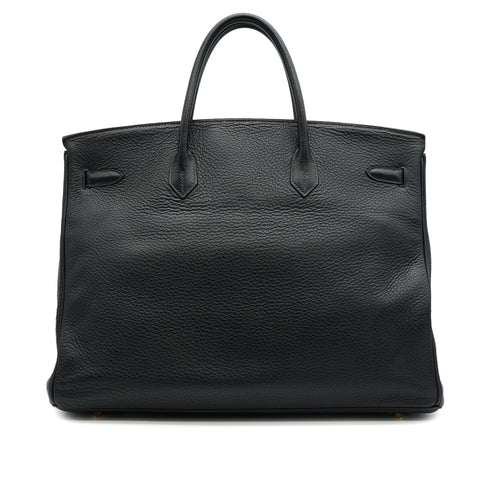 HERMES BIRKIN 40 BLUE INDIGO TAURILLON CLEMENCE HAND BAG 2003 SQUARE G GOLD HARDWARE 90333721