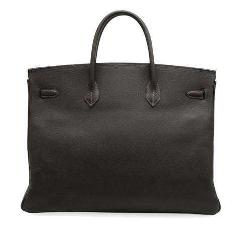 HERMES BIRKIN 40 CHOCOLAT EPSOM HAND BAG 2004 SQUARE H GOLD HARDWARE 90351637